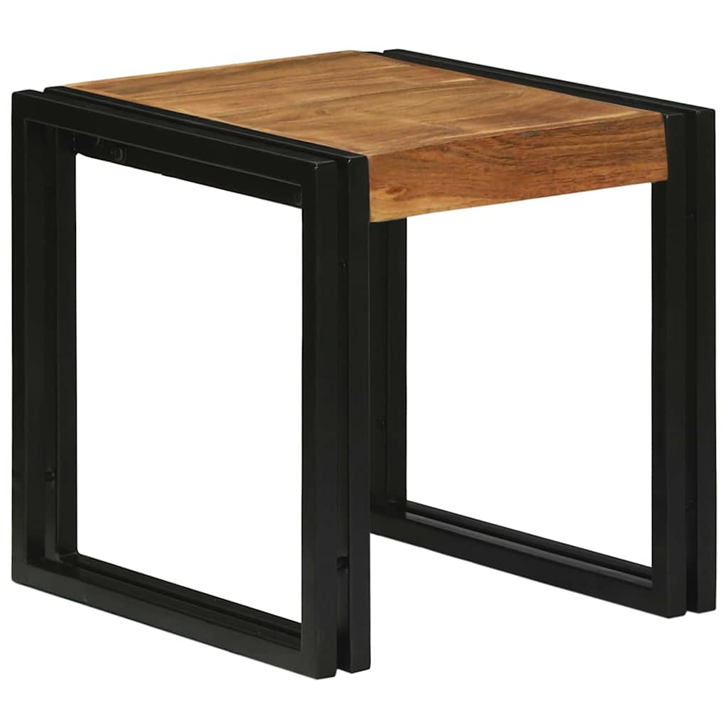 Nesting Table 3 pcs Solid acacia wood and a metal - Bargainia.com - 