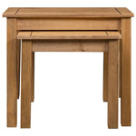 Nesting Tables 2 pcs Solid Pine Wood Panama Range - Bargainia.com - 
