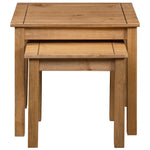 Nesting Tables 2 pcs Solid Pine Wood Panama Range - Bargainia.com - 