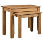 Nesting Tables 2 pcs Solid Pine Wood Panama Range - Bargainia.com - 