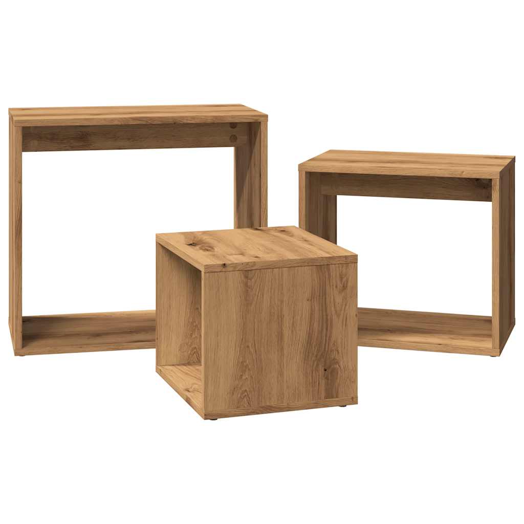 Nesting Tables 3 pcs Artisan Oak Engineered Wood - Bargainia.com - 