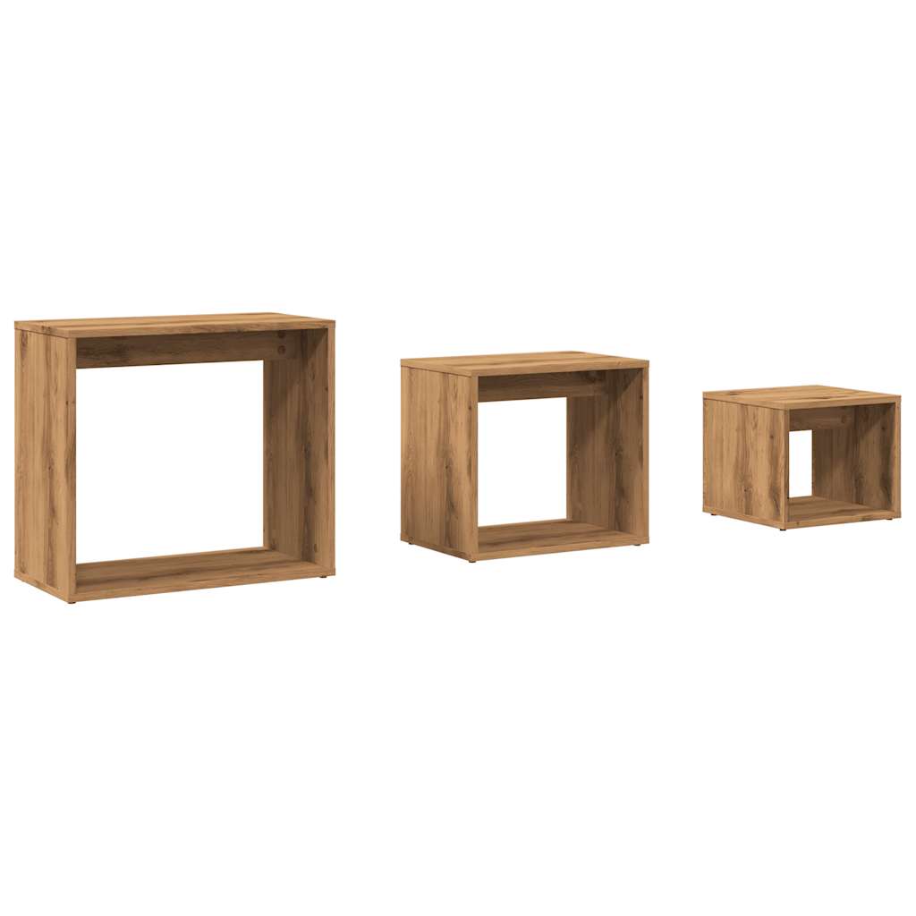 Nesting Tables 3 pcs Artisan Oak Engineered Wood - Bargainia.com - 8721158440280 - 856675