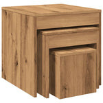 Nesting Tables 3 pcs Artisan Oak Engineered Wood - Bargainia.com - 