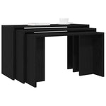 Nesting Tables 3 pcs Black Engineered Wood - Bargainia.com - 