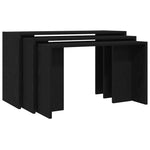 Nesting Tables 3 pcs Black Engineered Wood - Bargainia.com - 