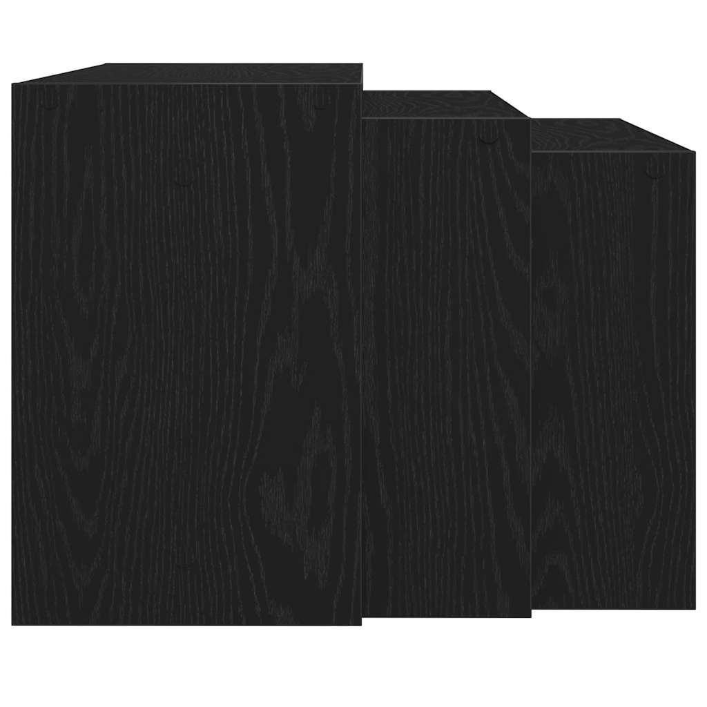 Nesting Tables 3 pcs Black Engineered Wood - Bargainia.com - 8721158574138 - 858534