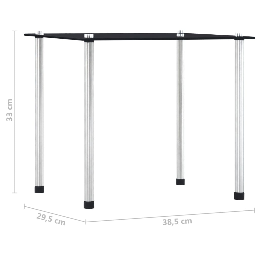 Nesting Tables 3 pcs Black Tempered Glass - Bargainia.com - 