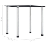 Nesting Tables 3 pcs Black Tempered Glass - Bargainia.com - 
