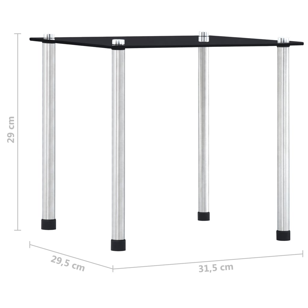 Nesting Tables 3 pcs Black Tempered Glass - Bargainia.com - 
