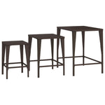 Nesting Tables 3 pcs Brown Poly Rattan - Bargainia.com - 