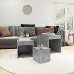 Nesting Tables 3 pcs Concrete Grey Engineered Wood - Bargainia.com - 