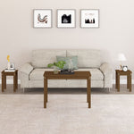 Nesting Tables 3 pcs Honey Brown Solid Wood Pine - Bargainia.com - 