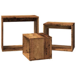 Nesting Tables 3 pcs Old Wood Engineered Wood - Bargainia.com - 