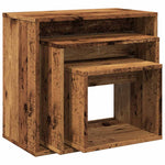 Nesting Tables 3 pcs Old Wood Engineered Wood - Bargainia.com - 