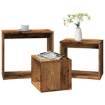 Nesting Tables 3 pcs Old Wood Engineered Wood - Bargainia.com - 