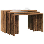 Nesting Tables 3 pcs Old Wood Engineered Wood - Bargainia.com - 
