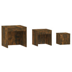 Nesting Tables 3 pcs Smoked Oak Engineered Wood - Bargainia.com - 