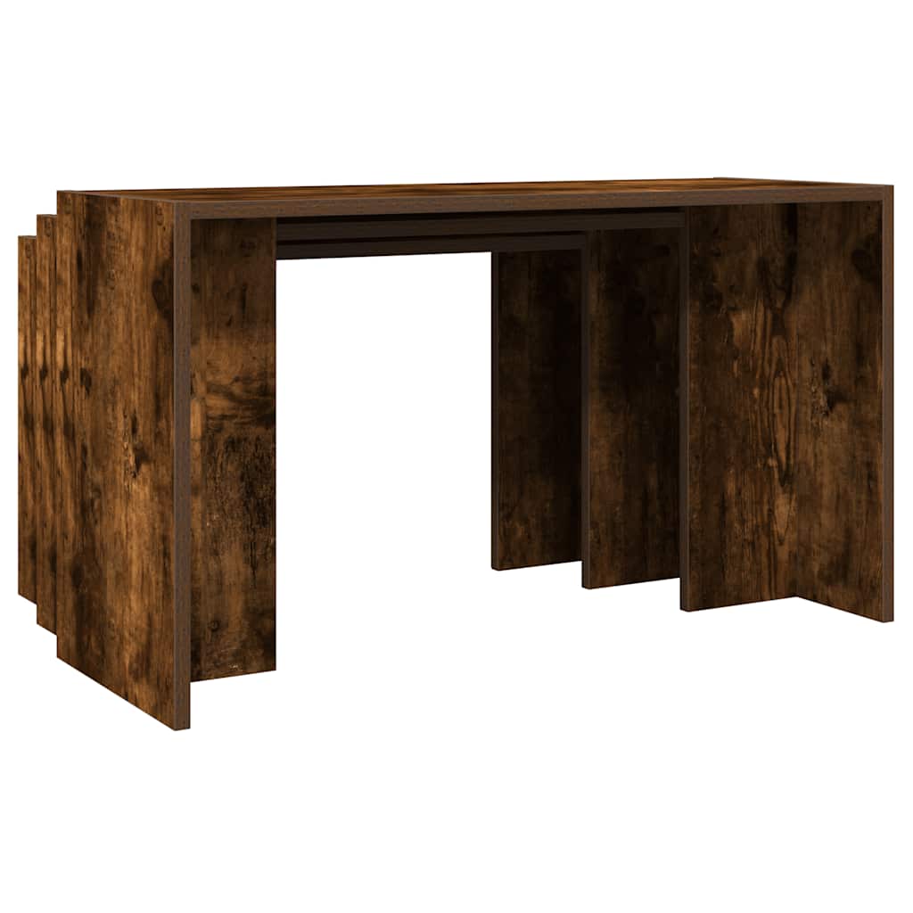 Nesting Tables 3 pcs Smoked Oak Engineered Wood - Bargainia.com - 8721158574169 - 858537