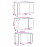 Nesting Tables 3 pcs Smoked Oak Engineered Wood - Bargainia.com - 