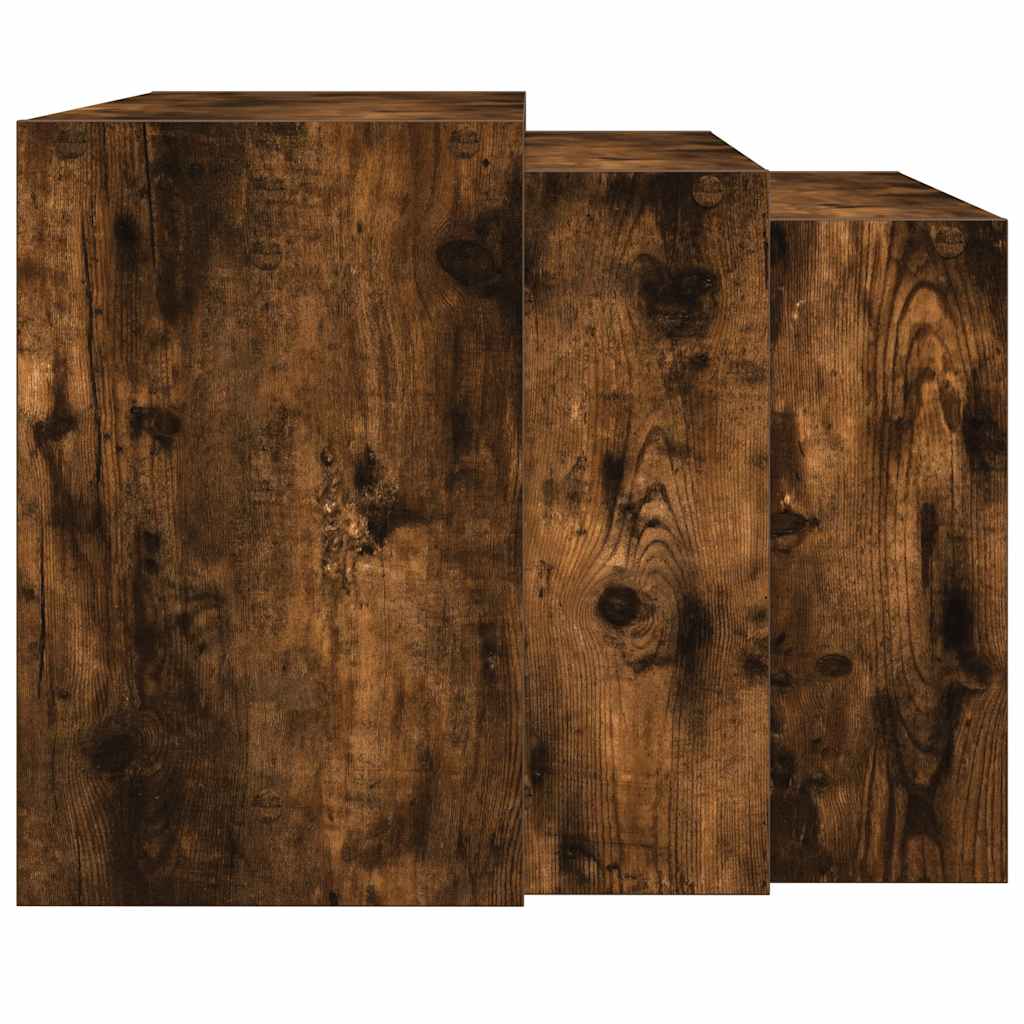 Nesting Tables 3 pcs Smoked Oak Engineered Wood - Bargainia.com - 8721158574169 - 858537