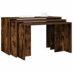 Nesting Tables 3 pcs Smoked Oak Engineered Wood - Bargainia.com - 