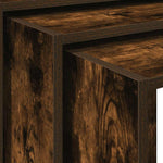 Nesting Tables 3 pcs Smoked Oak Engineered Wood - Bargainia.com - 