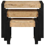 Nesting Tables 3 pcs Solid Mango Wood - Bargainia.com - 