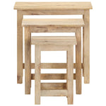 Nesting Tables 3 pcs Solid Mango Wood - Bargainia.com - 