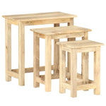 Nesting Tables 3 pcs Solid Mango Wood - Bargainia.com - 