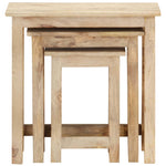 Nesting Tables 3 pcs Solid Mango Wood - Bargainia.com - 