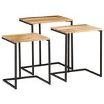 Nesting Tables 3 pcs Solid Wood Acacia - Bargainia.com - 