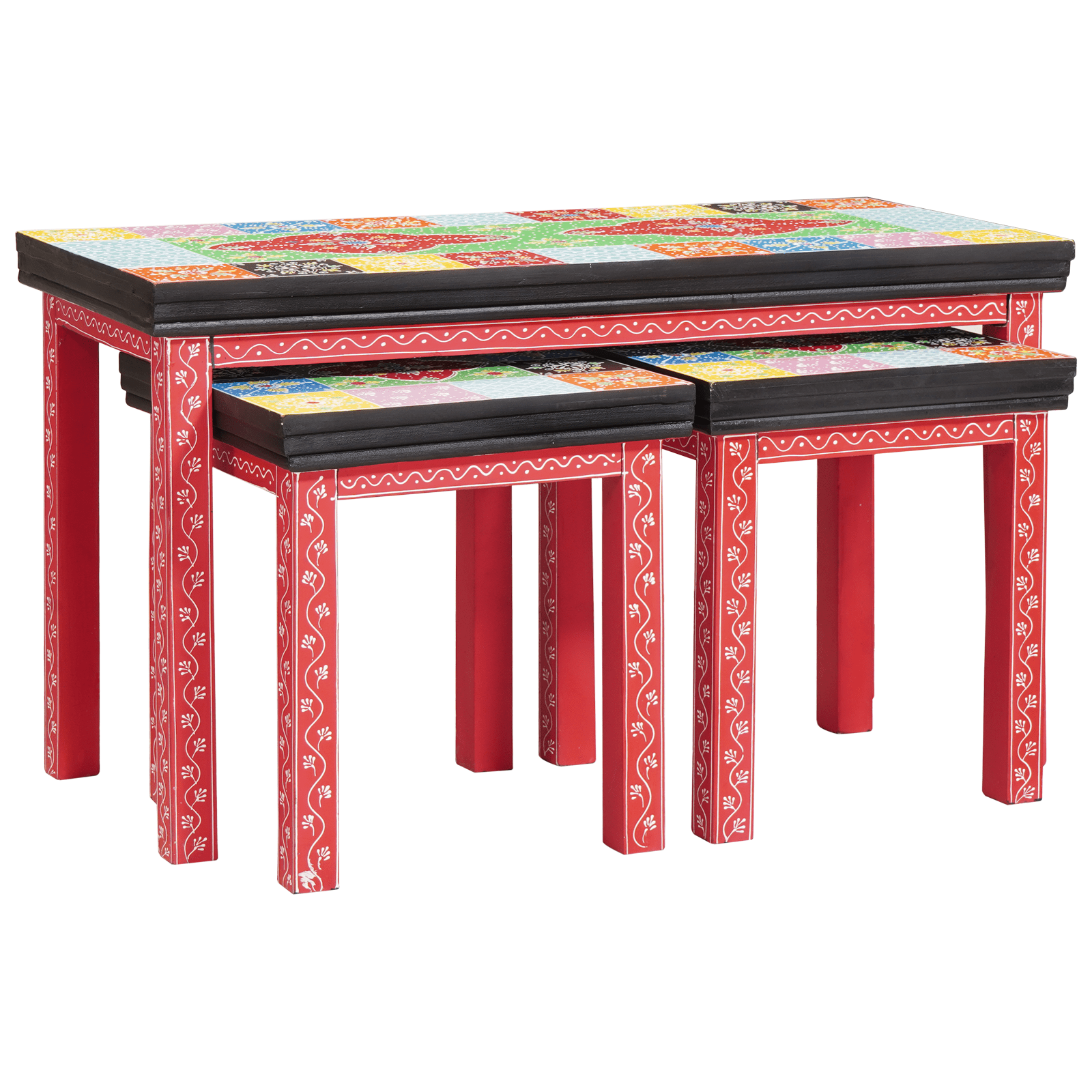 Nesting Tables 3 pcs Solid Wood Mango - Bargainia.com - 
