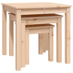 Nesting Tables 3 pcs Solid Wood Pine - Bargainia.com - 