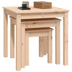 Nesting Tables 3 pcs Solid Wood Pine - Bargainia.com - 