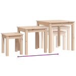 Nesting Tables 3 pcs Solid Wood Pine - Bargainia.com - 
