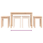 Nesting Tables 3 pcs Solid Wood Pine - Bargainia.com - 