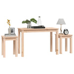 Nesting Tables 3 pcs Solid Wood Pine - Bargainia.com - 