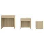 Nesting Tables 3 pcs Sonoma Oak Engineered Wood - Bargainia.com - 