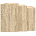 Nesting Tables 3 pcs Sonoma Oak Engineered Wood - Bargainia.com - 