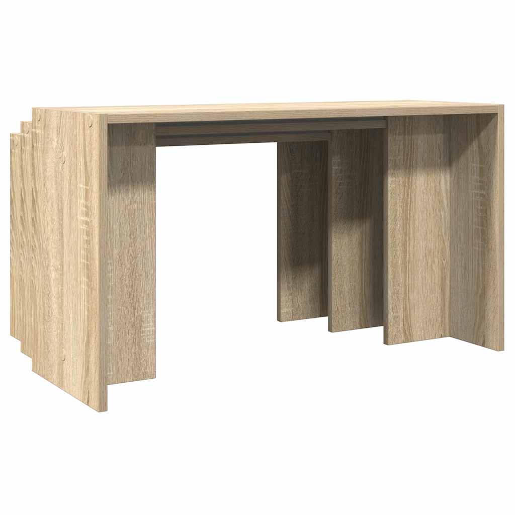 Nesting Tables 3 pcs Sonoma Oak Engineered Wood - Bargainia.com - 8721158574145 - 858535