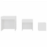 Nesting Tables 3 pcs White Engineered Wood - Bargainia.com - 