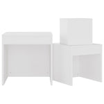 Nesting Tables 3 pcs White Engineered Wood - Bargainia.com - 