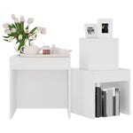 Nesting Tables 3 pcs White Engineered Wood - Bargainia.com - 
