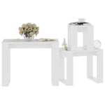 Nesting Tables 3 pcs White Engineered Wood - Bargainia.com - 