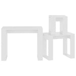 Nesting Tables 3 pcs White Engineered Wood - Bargainia.com - 