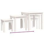 Nesting Tables 3 pcs White Solid Wood Pine - Bargainia.com - 