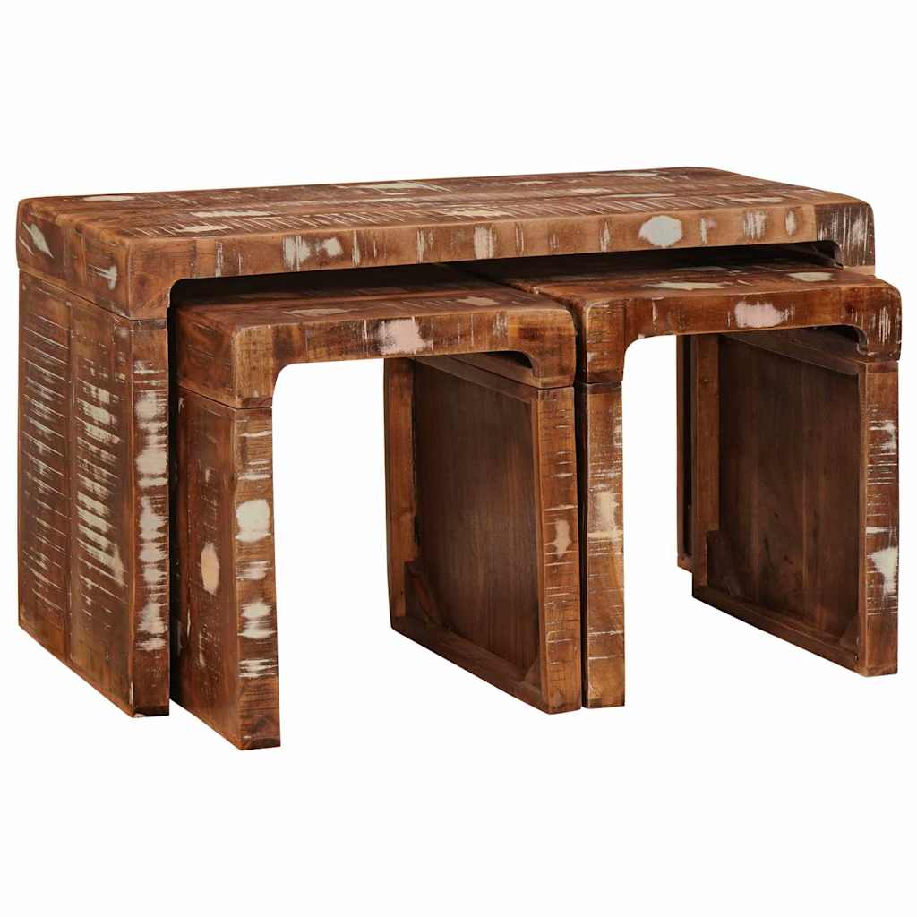 Nesting Tables Solid reclaimed wood - Bargainia.com - 8721158630858 - 4104562