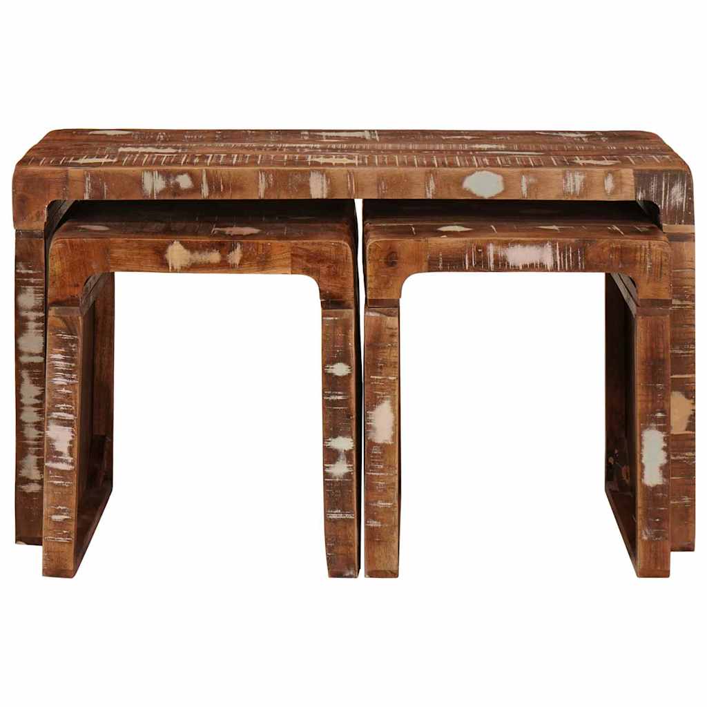 Nesting Tables Solid reclaimed wood - Bargainia.com - 