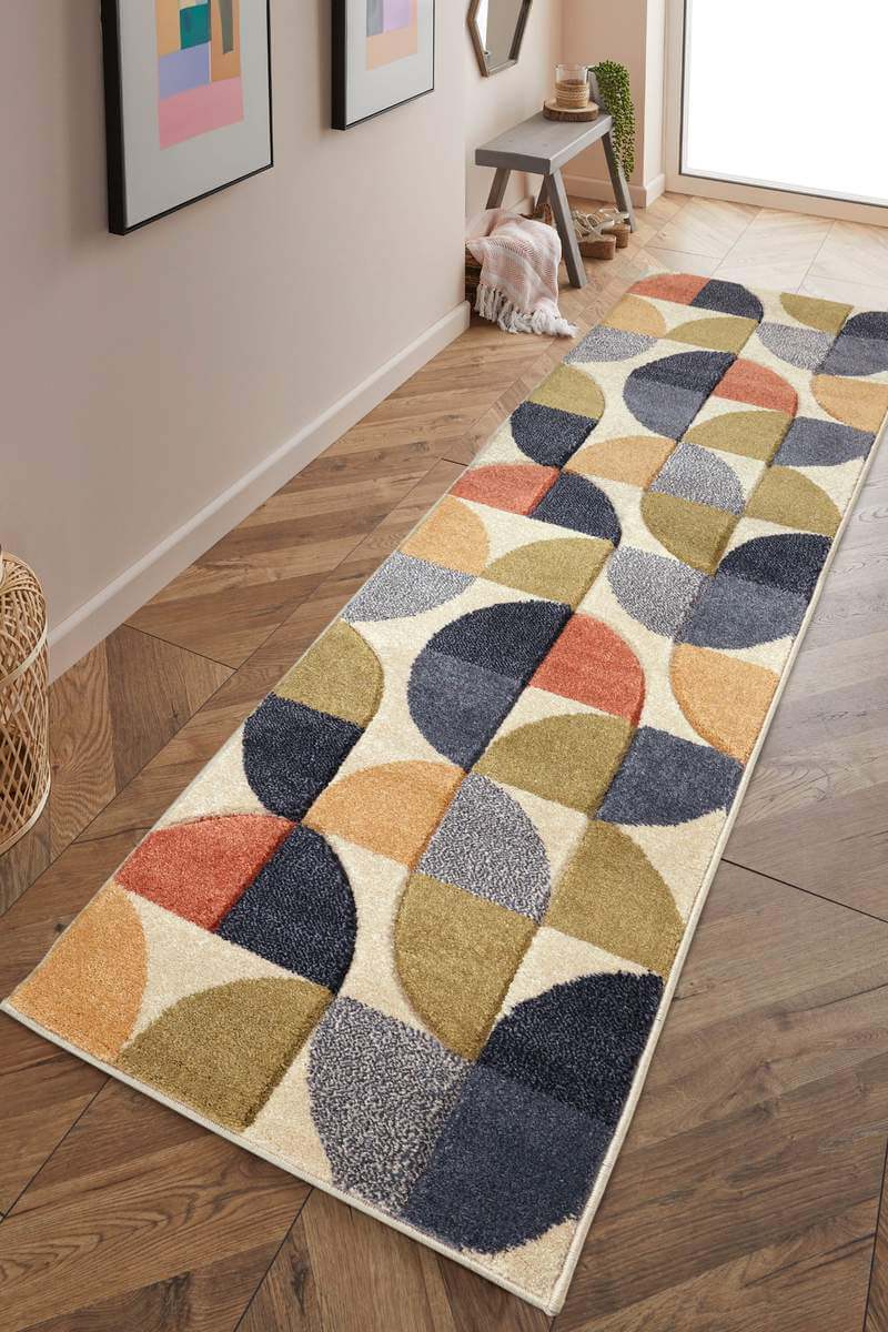 Newport Geometric Rug – Bold Multicolour Design - Bargainia.com - 5053095276718 - C2076A 9F458 060/200