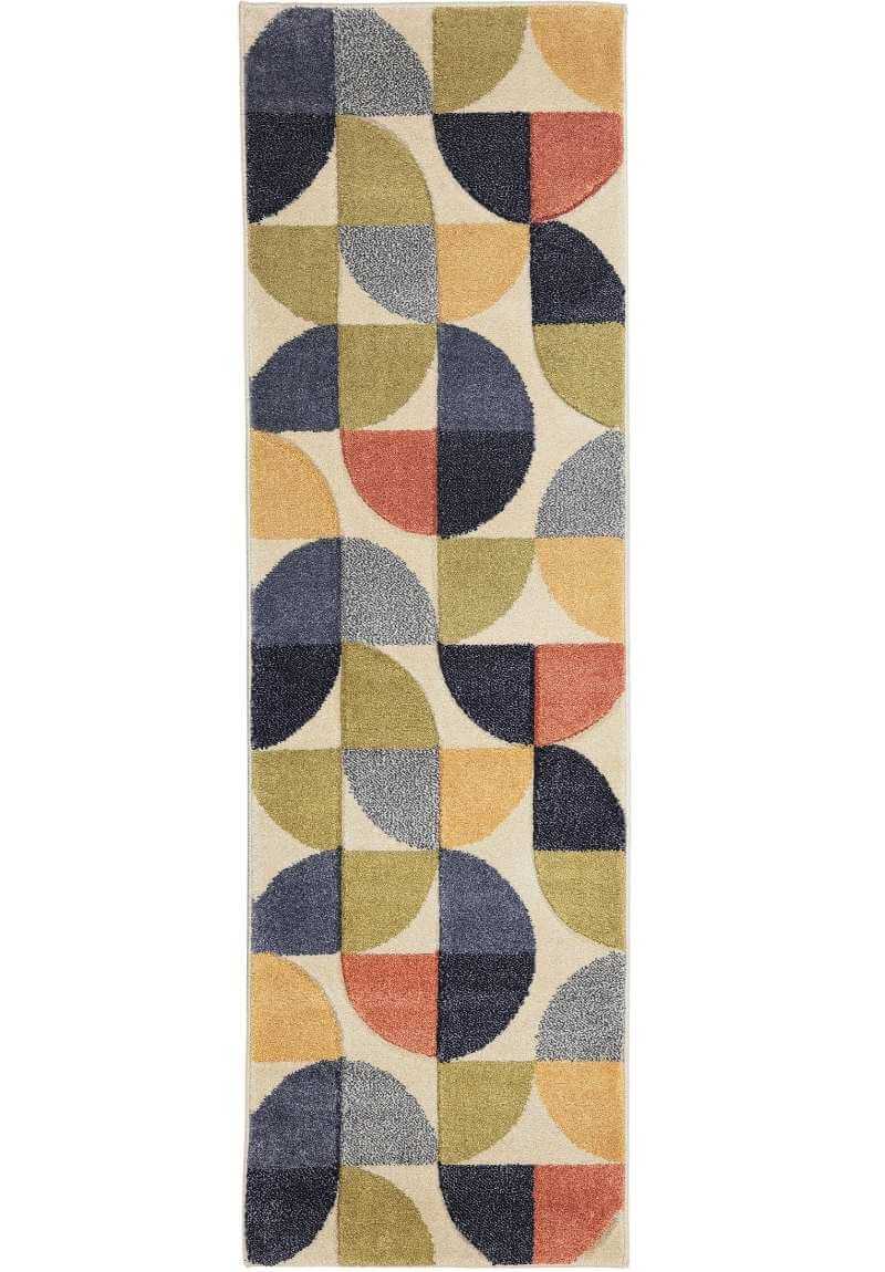 Newport Geometric Rug – Bold Multicolour Design - Bargainia.com - 5053095276718 - C2076A 9F458 060/200